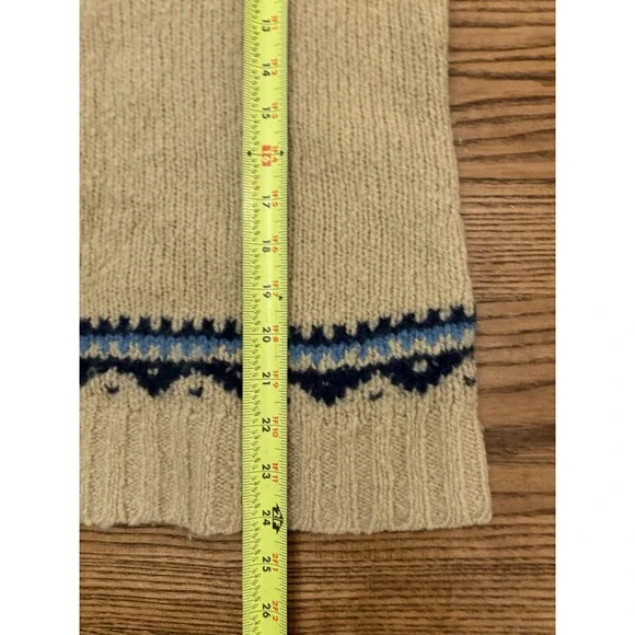 Abercrombie & Fitch Men's Small Fair Isle Woole Blend Crewneck Knit Sweater - Picture 4 of 5